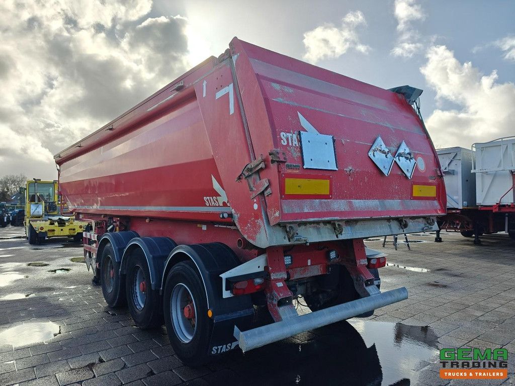 Stas S300CX 3-Achs BPW - Kipper 28 m³ - Aluminium/Aluminium - Scheibenbremsen - Liftachse - Nachlaufachse - Teflon - TÜV bis 08/2026