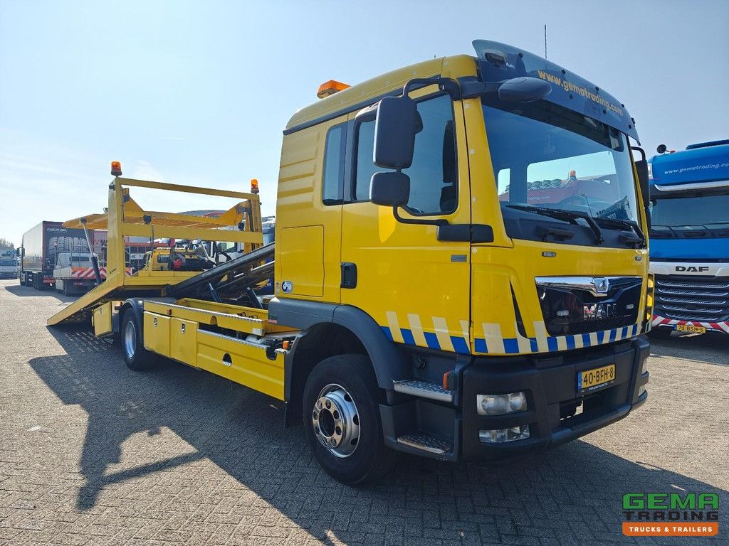 MAN TGM 15.250 Doppelkabine (6 Personen) 4x2 Euro 6 - Tischer 6000 ALU + Doppelplattform + Brille + Seilwinde - Rockinger - 10/2026 APK