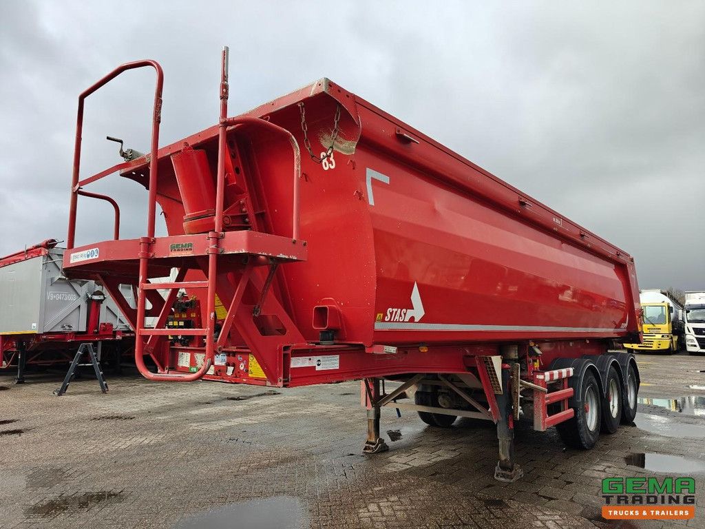 Stas S300CX 3-achsiger BPW – 29 m³ – Aluminiumchassis – Aluminiumkipper – Scheibenbremsen – Liftachse – Nachlaufachse – 5500 kg