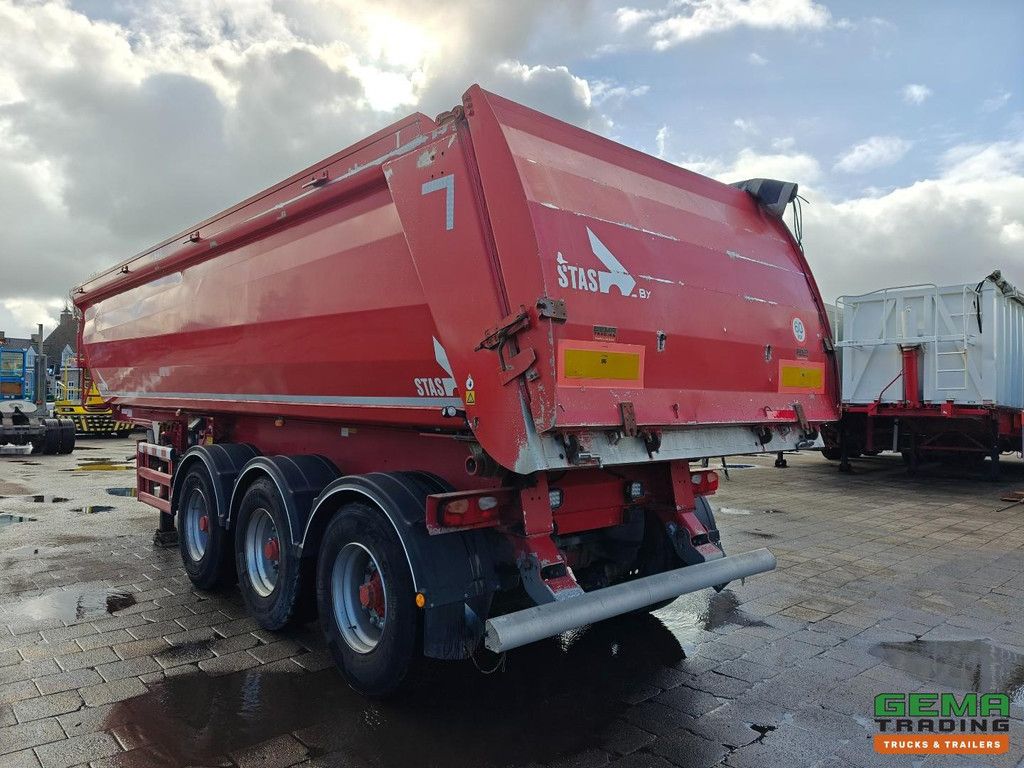 Stas S300CX 3-achsiger BPW – 29 m³ – Aluminiumchassis – Aluminiumkipper – Scheibenbremsen – Liftachse – Nachlaufachse – 5500 kg