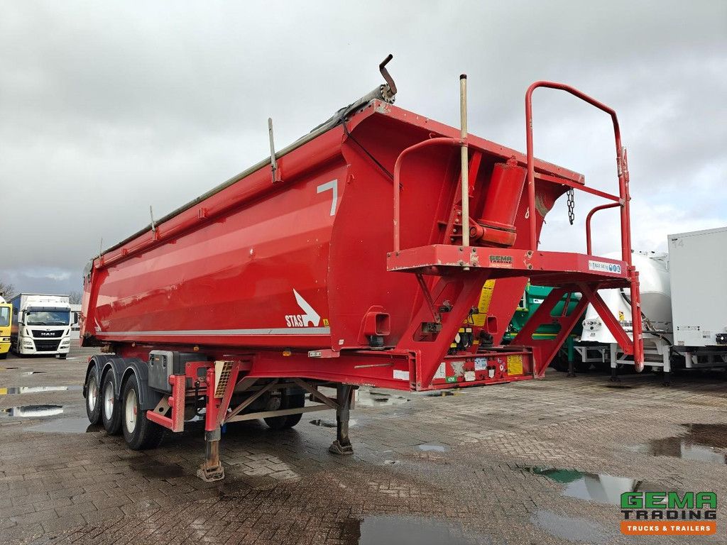Stas S300CX 3-achsiger BPW – 29 m³ – Aluminiumchassis – Aluminiumkipper – Scheibenbremsen – Liftachse – Nachlaufachse – 5500 kg