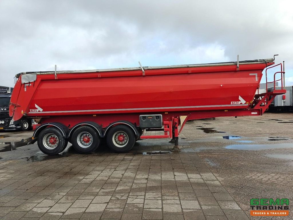 Stas S300CX 3-achsiger BPW – 29 m³ – Aluminiumchassis – Aluminiumkipper – Scheibenbremsen – Liftachse – Nachlaufachse – 5500 kg