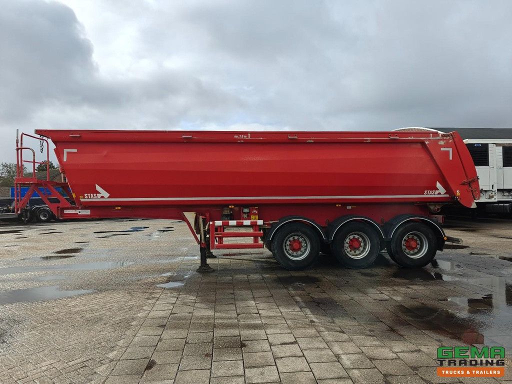 Stas S300CX 3-achsiger BPW – 29 m³ – Aluminiumchassis – Aluminiumkipper – Scheibenbremsen – Liftachse – Nachlaufachse – 5500 kg