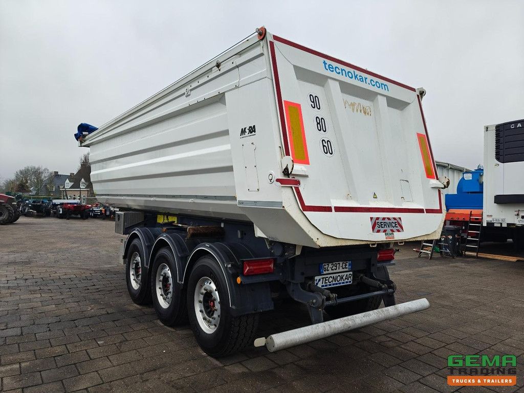 Tecnokar T3P 3-achsiger SAF-Kipper aus Hardox-Stahl (26 m³) – AluChassis – Alcoa – Scheibenbremsen – Liftachse – elektrisches Schiebedach