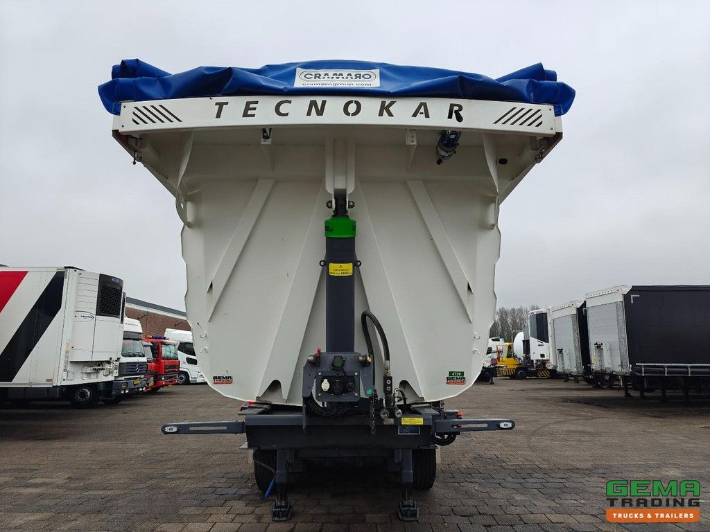 Tecnokar T3P 3-achsiger SAF-Kipper aus Hardox-Stahl (26 m³) – AluChassis – Alcoa – Scheibenbremsen – Liftachse – elektrisches Schiebedach