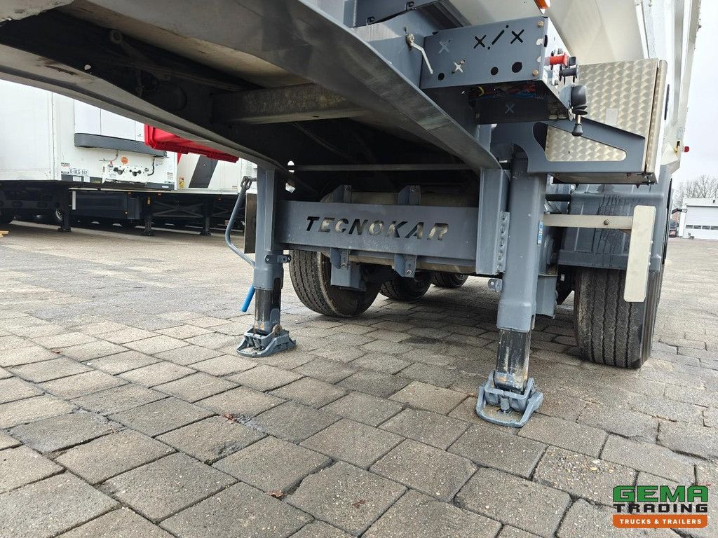 Tecnokar T3P 3-achsiger SAF-Kipper aus Hardox-Stahl (26 m³) – AluChassis – Alcoa – Scheibenbremsen – Liftachse – elektrisches Schiebedach