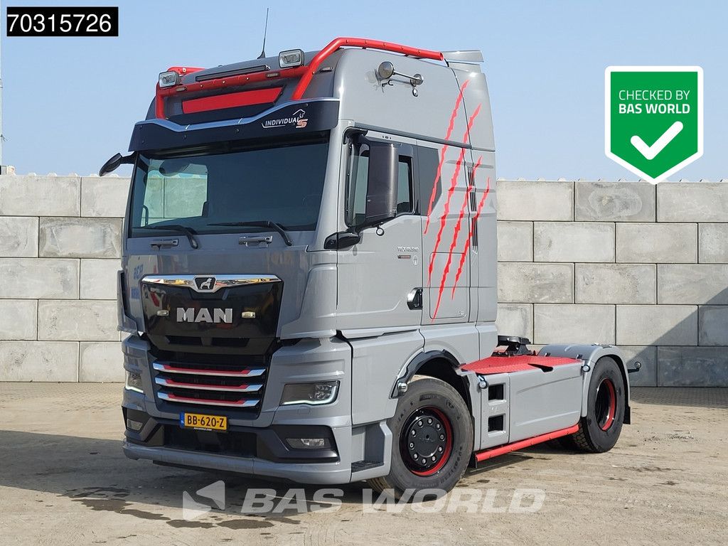 MAN TGX TGX 18.510 4X2 Individual Lion S! GX APK 02-2027 Full-Air Retarder Standairco 2xTanks Leather PTO ACC Navi LED Euro 6