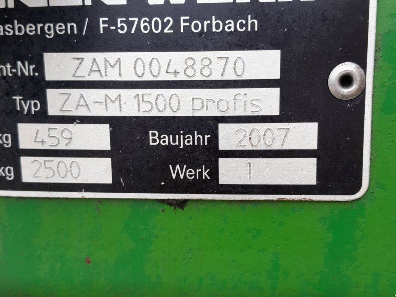 Amazone ZAM 1500 Profis