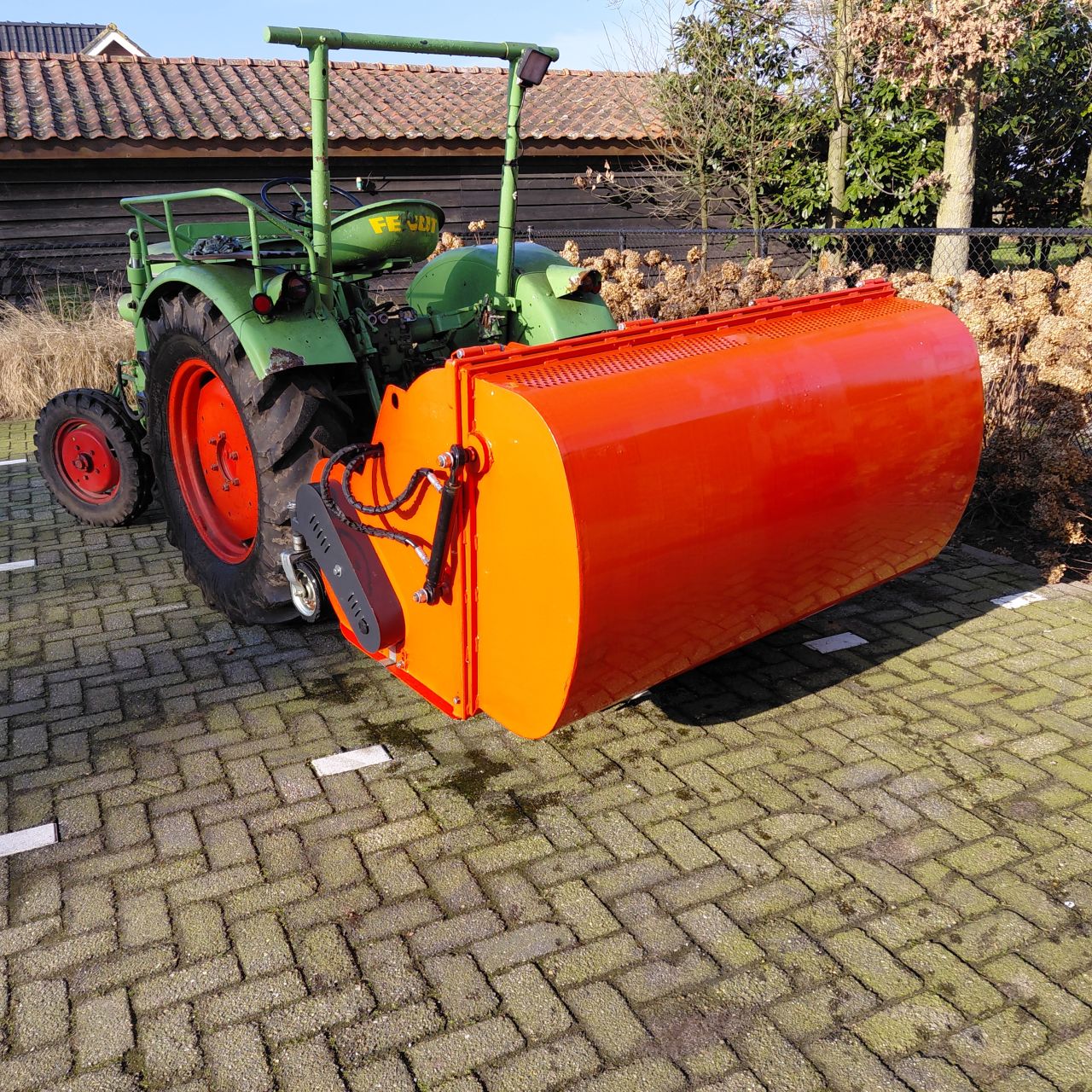 Klepelmaaier met opvangbak