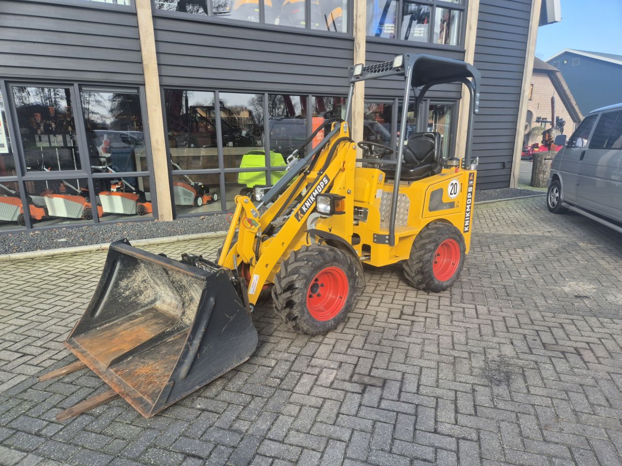 Used Knikmops 130 H with bucket and forks