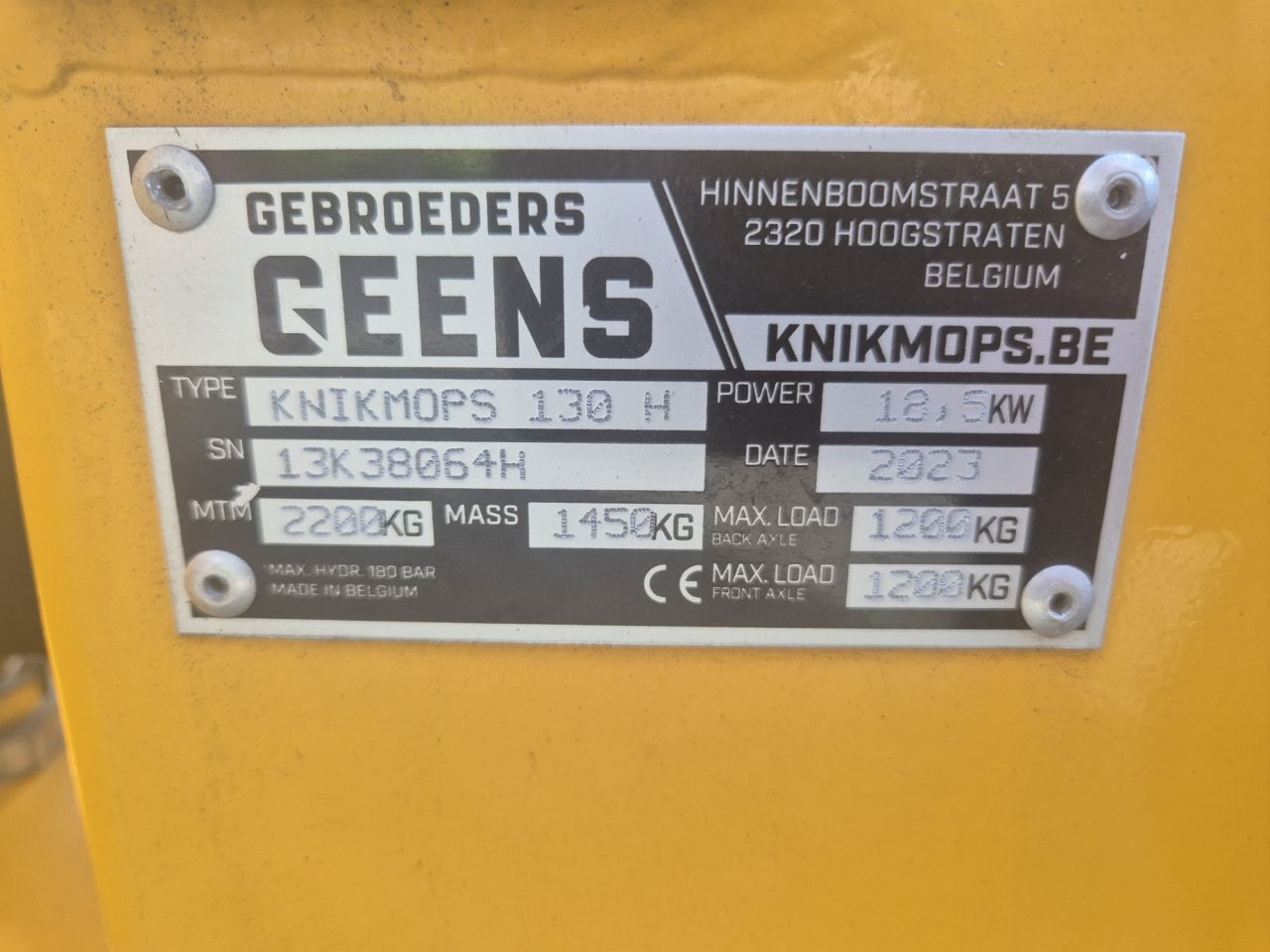 Used Knikmops 130 H with bucket and forks