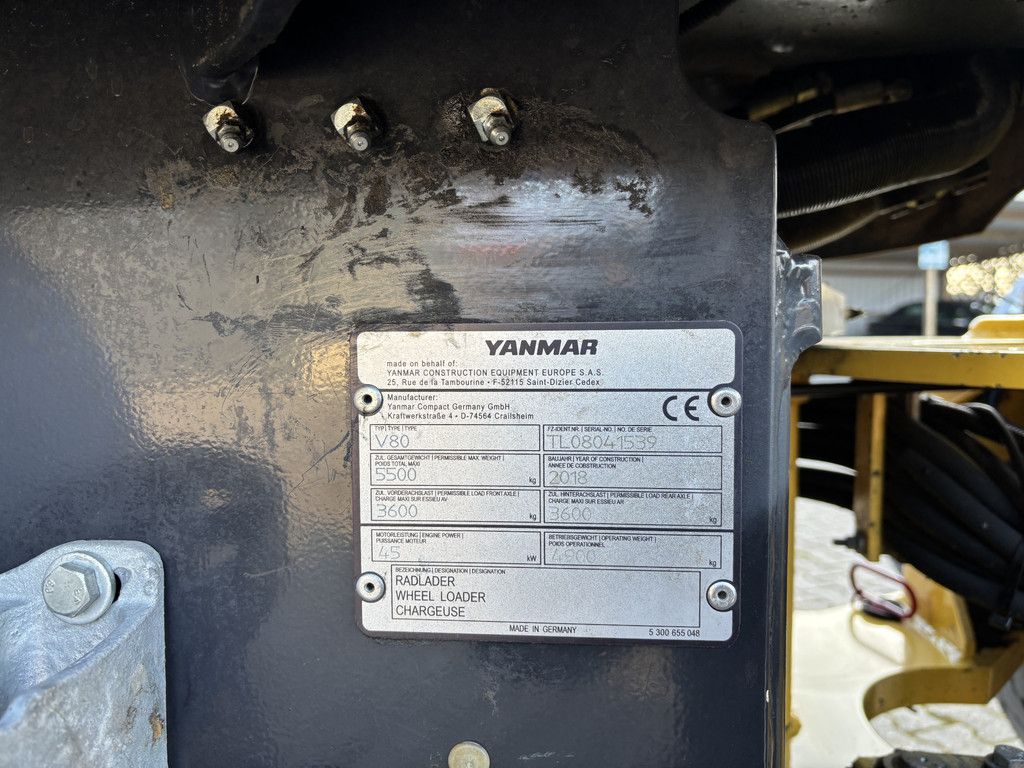 Terex Yanmar V80 met Bak en Lepels, High Speed uitv.