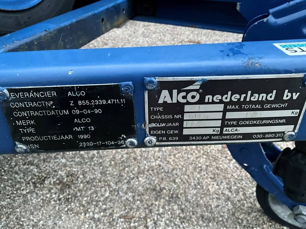 Motortrailer Alco MT13 750kg 1990