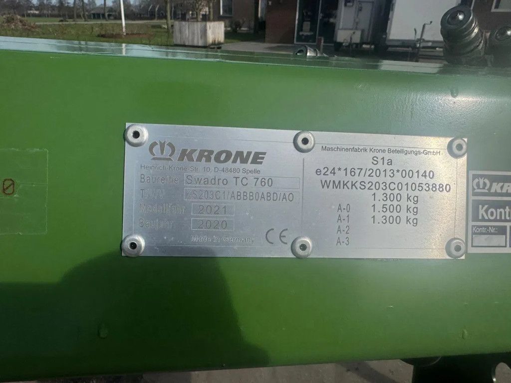 Krone TC 760 Midden afleg Zwadhark Zwiller 2020 nette staat
