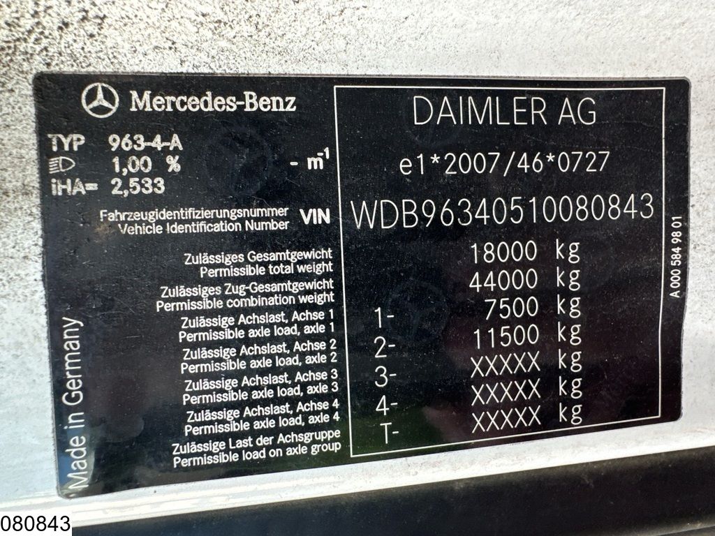 Mercedes Actros 1843 EURO 6, Retarder, Lohr, Combi