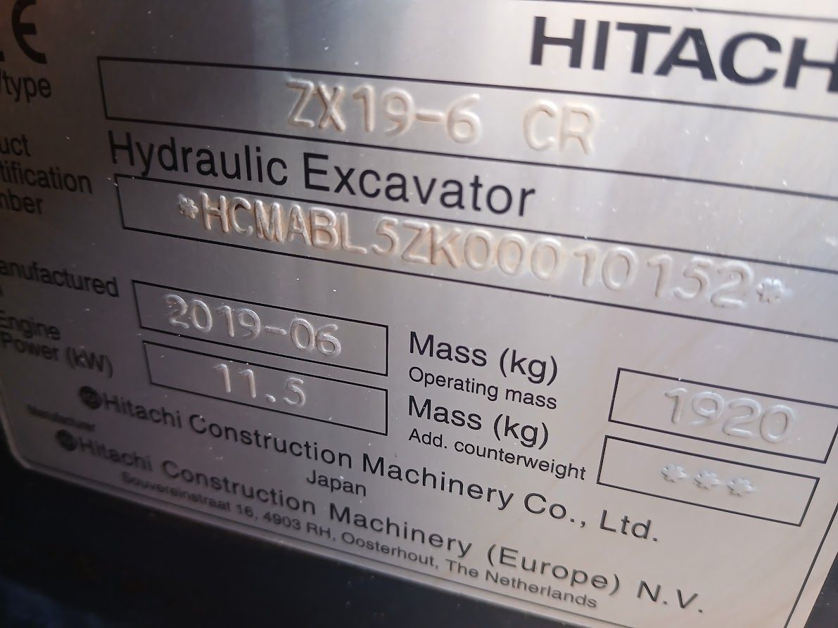 Hitachi ZX19U-6 CR