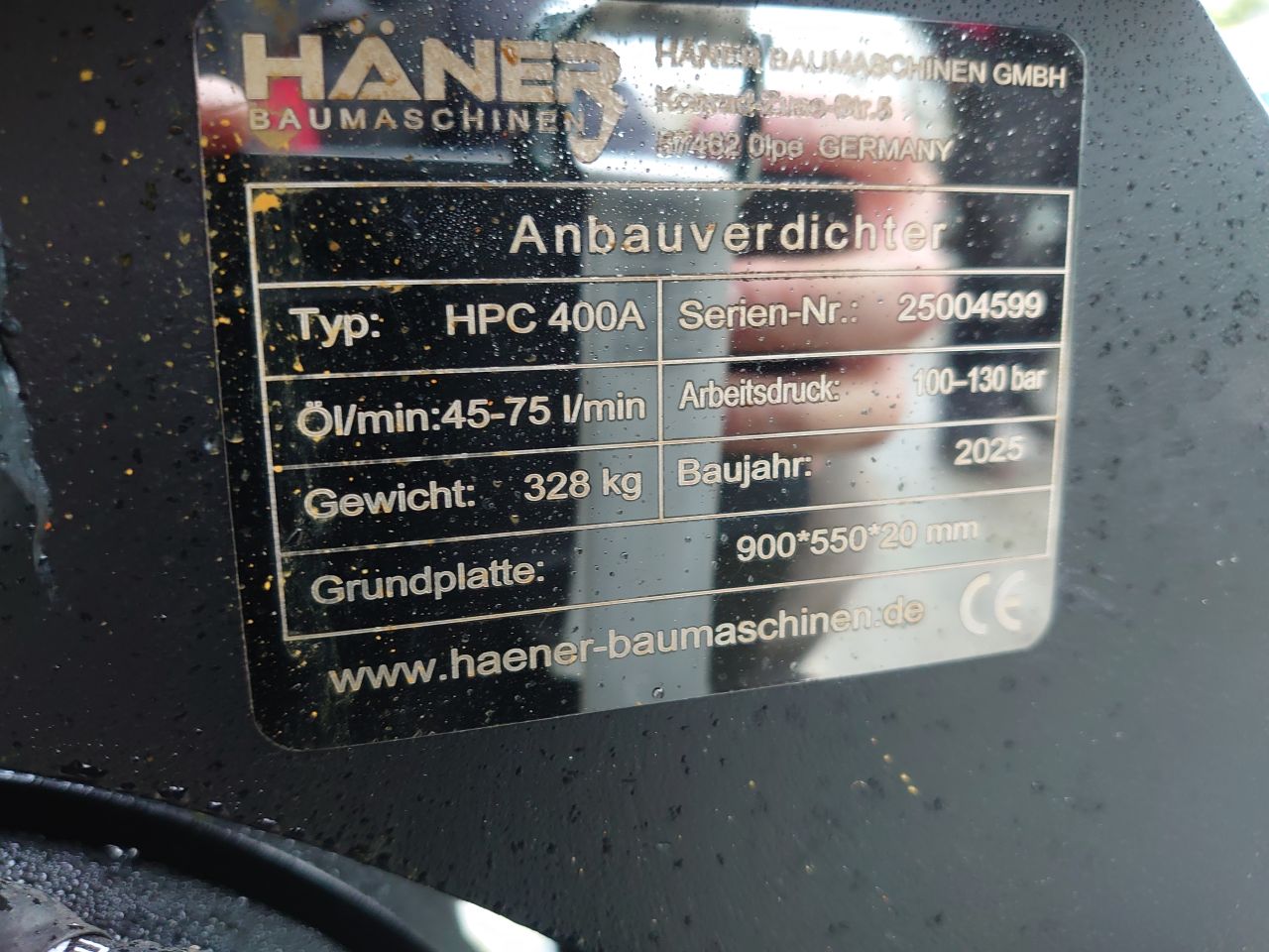 Haener HPC600A Plaatverdichter