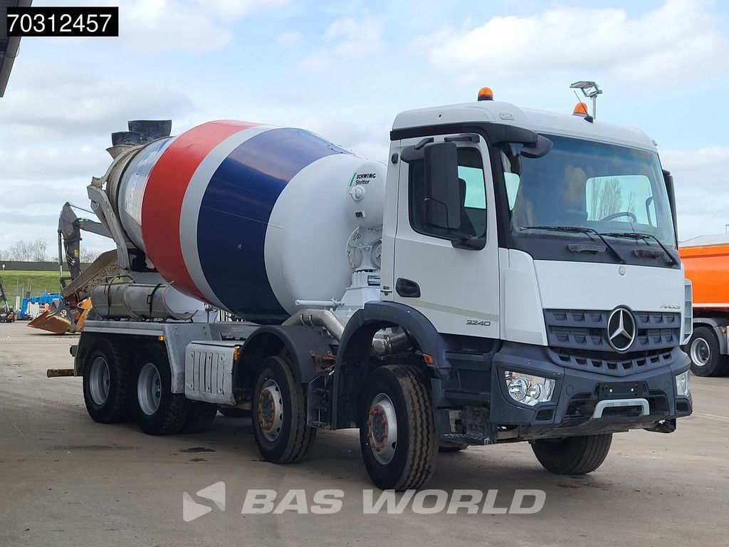 Mercedes Arocs Arocs 3240 8X4 9m3 Stetter Mixer Steel suspension Automatic Euro 6
