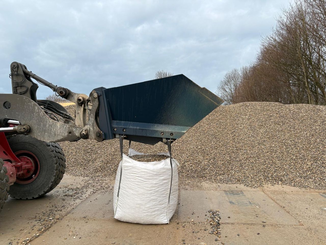 Big Bag vultrechter, vulbak big-bag vuller Volvo aansluiting