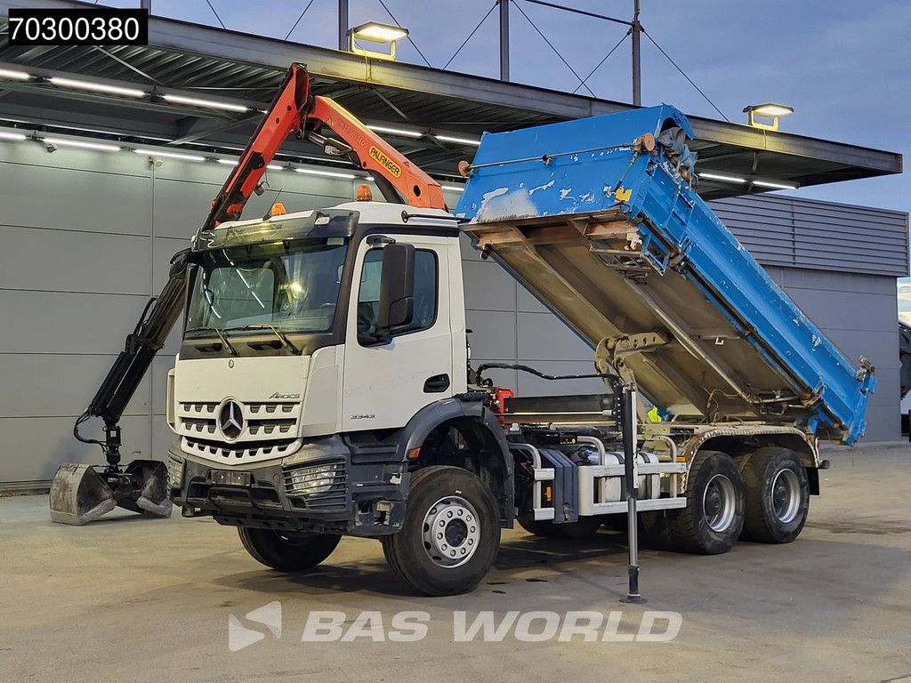 Mercedes Arocs 3343 6X4 Palfinger PK12.501 SLD Kran Crane 7m3 tipper Big-Axle Automatic Euro 6