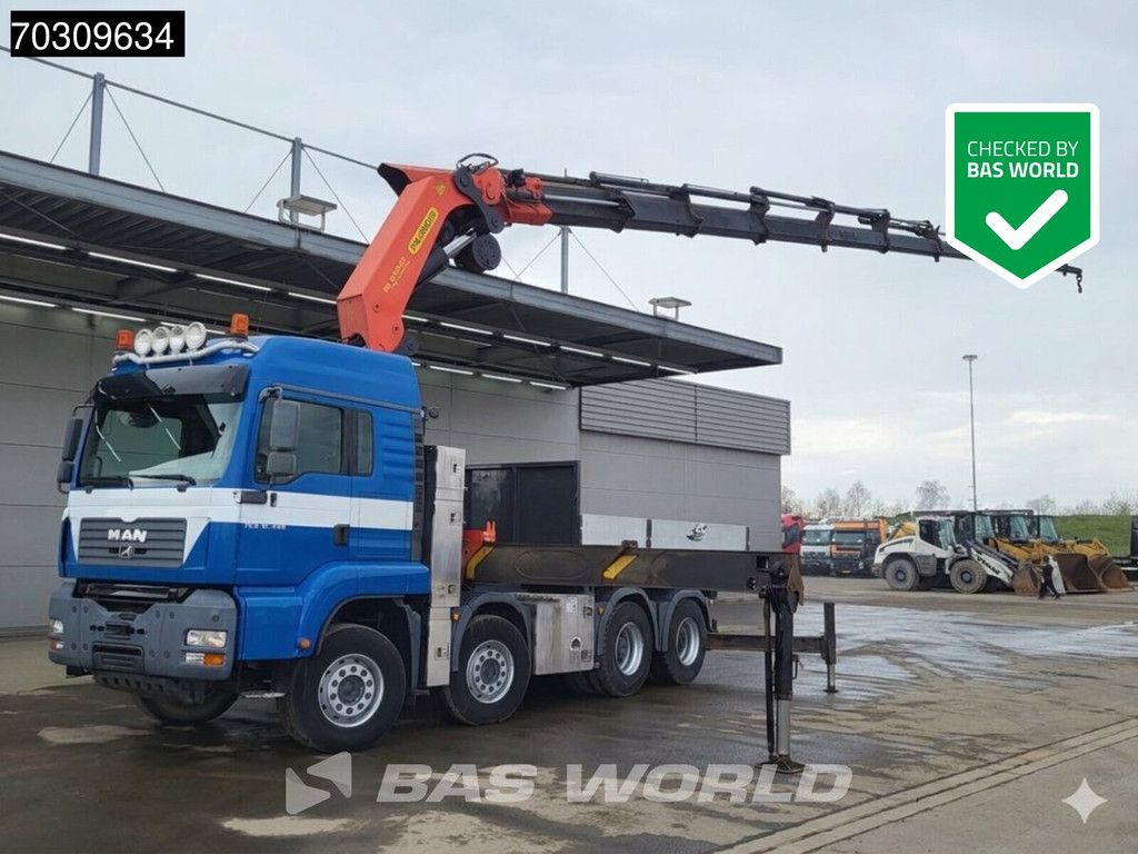 MAN TGA TGA 35.480 8X4 Palfinger PK85002 Kran Crane 2x Winch Sliding Fifth Wheel Big-Axle Euro 2