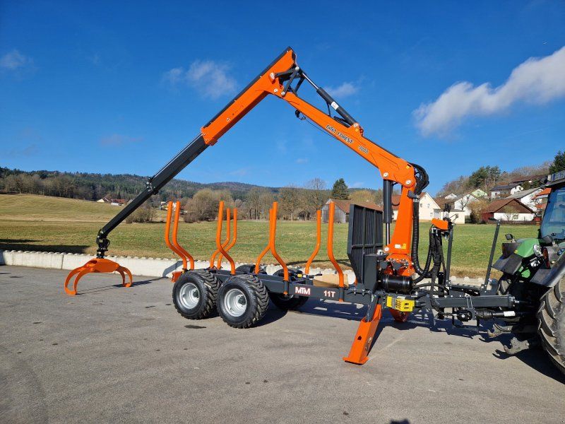 MTM 11T 11to Rückewagen 9,8m Kran Druckluft Kranwinde Eigenölversorg