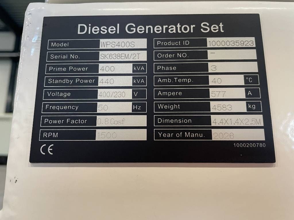 Perkins 2206C-E13TAG3 - 440 kVA Generator - DPX-20017