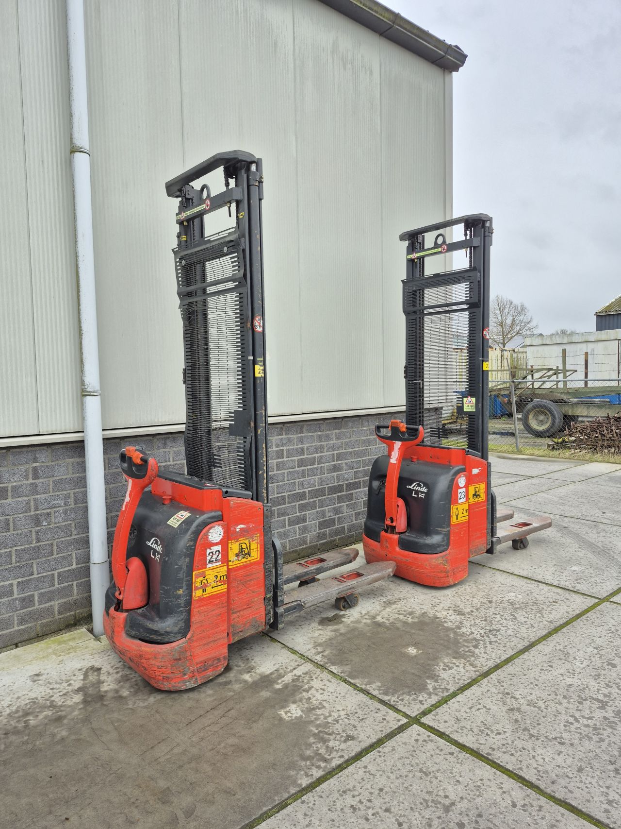 2 x Linde L14i duplo 4.310 mm Initiale heffing bj 2014