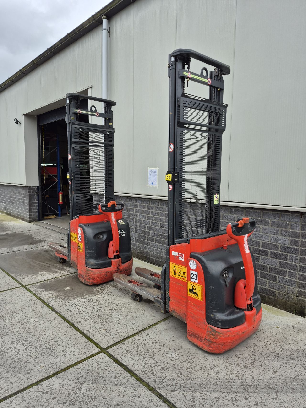 2 x Linde L14i duplo 4.310 mm Initiale heffing bj 2014