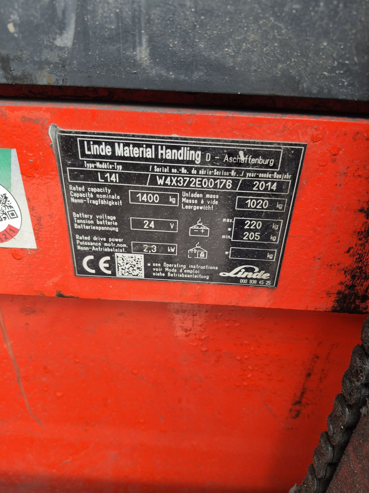 2 x Linde L14i duplo 4.310 mm Initiale heffing bj 2014