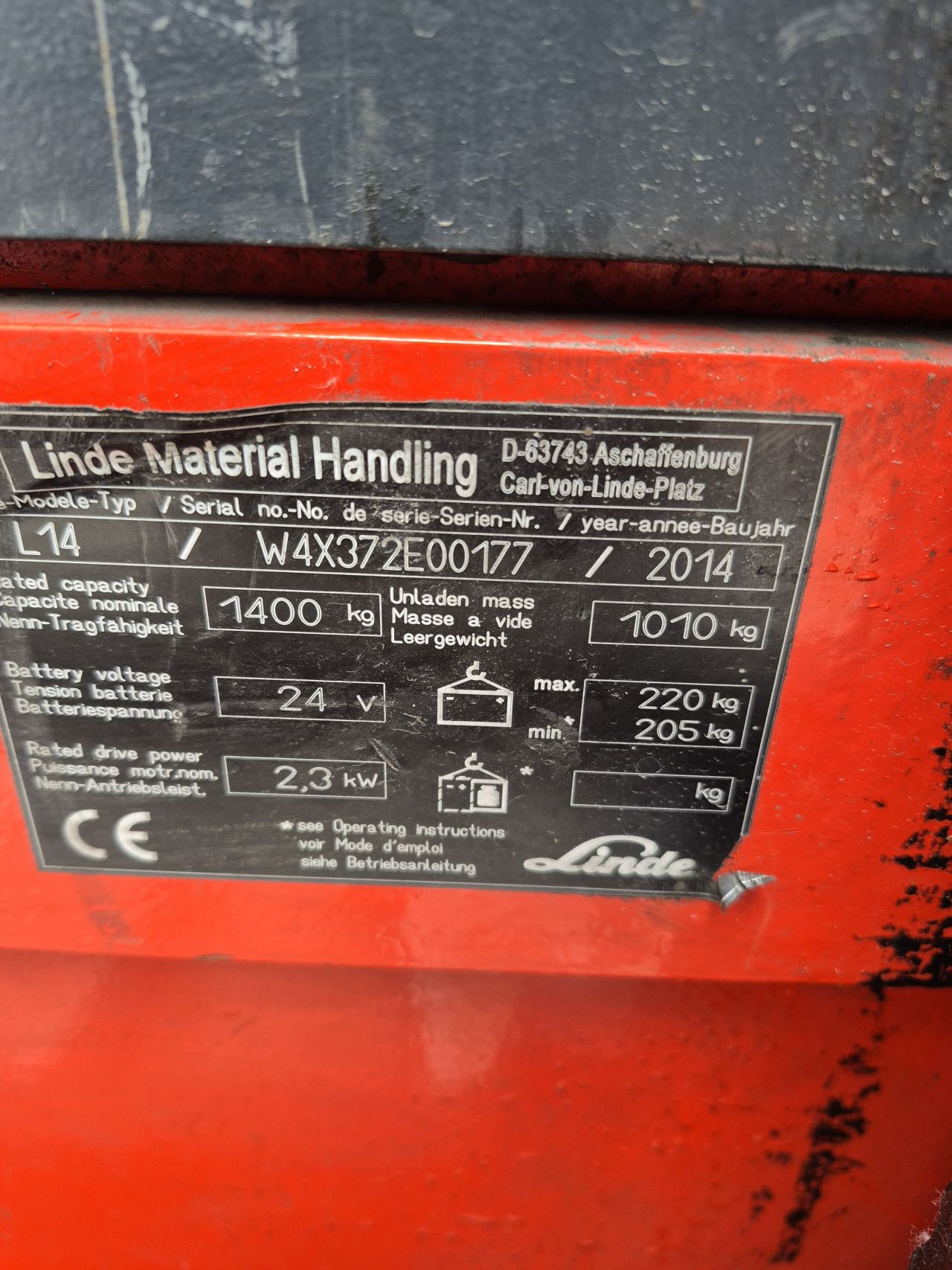 2 x Linde L14i duplo 4.310 mm Initiale heffing bj 2014
