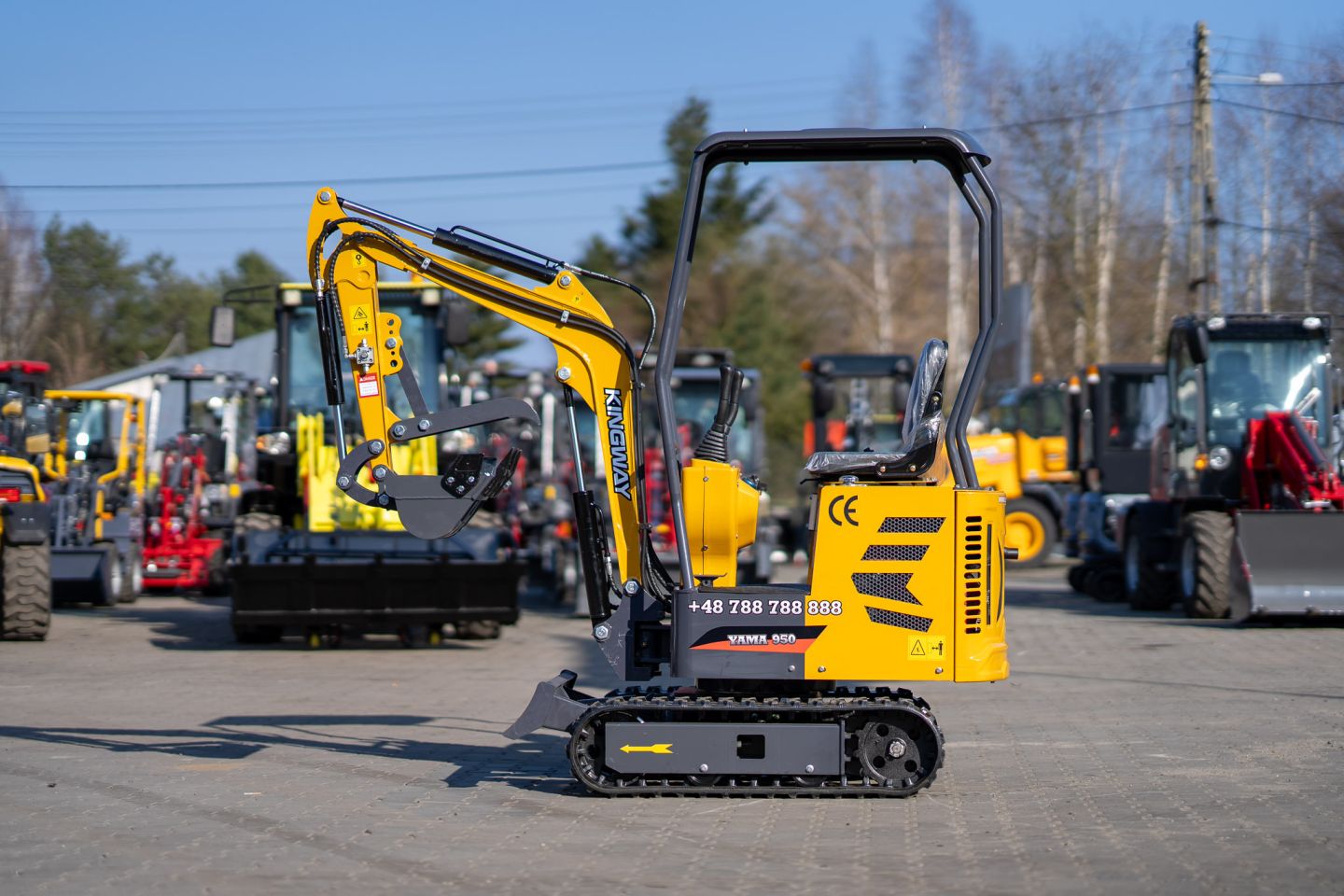 Minigraver Kingway zwenkarm 3 gratis bakken, duim + levering