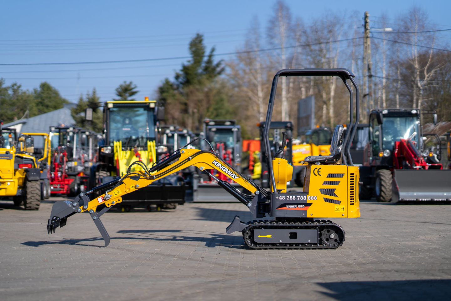 Minigraver Kingway zwenkarm 3 gratis bakken, duim + levering