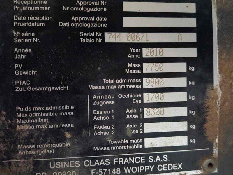 Claas QUADRANT 3200 RF 744/