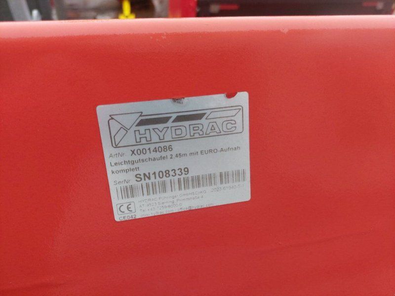 Hydrac ZUBEHÖR LEICHTGUTSCHAUFEL 2,45M MIT EURO-AU