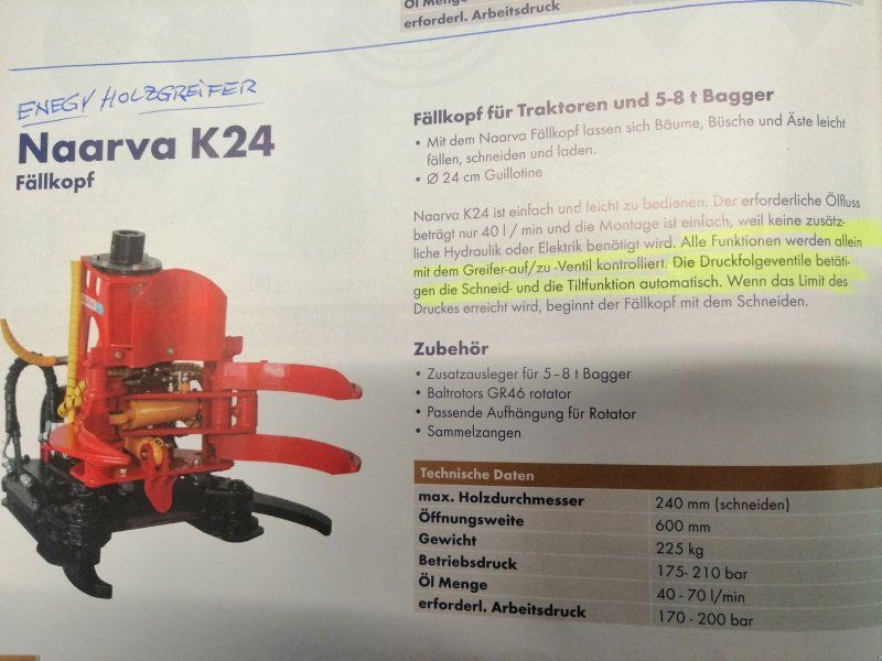 Naarva K24 Fällgreifer/ Fällkopf