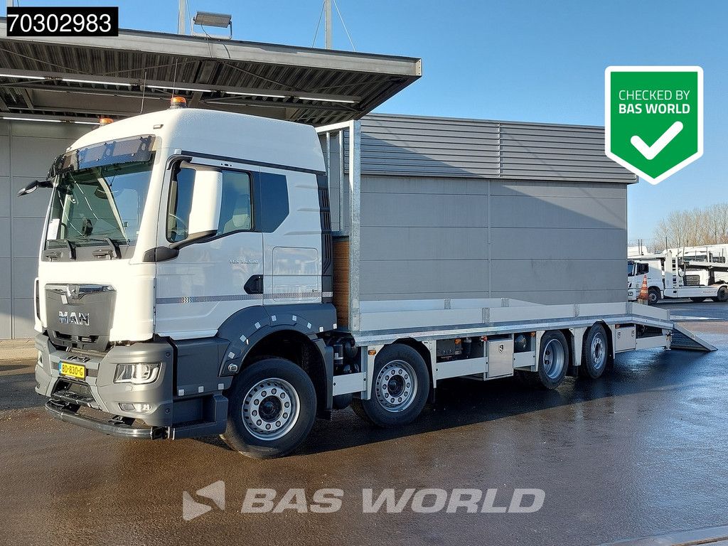 MAN TGS 35.520 8X2 NEW! Oprijwagen Machine transporter Hydraulic ramps Lift+Steering axle