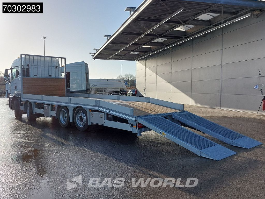 MAN TGS 35.520 8X2 NEW! Oprijwagen Machine transporter Hydraulic ramps Lift+Steering axle