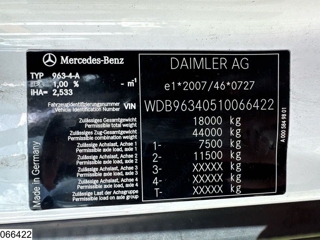 Mercedes Actros 1843 EURO 6, Retarder, Lohr, Combi