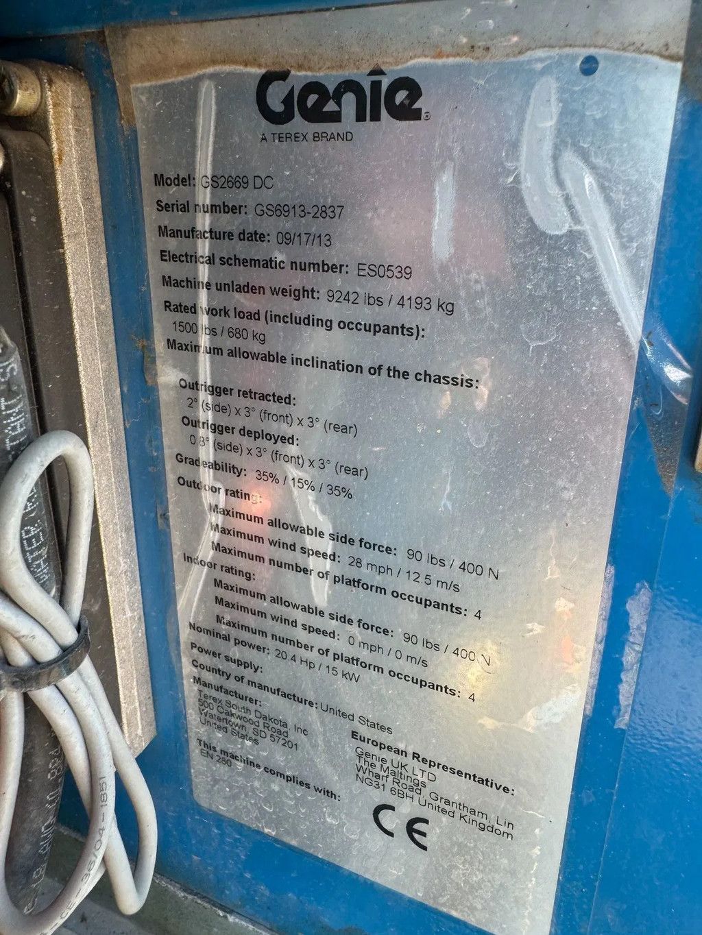 Genie GS2669DC Hoogwerker Schaarhoogwerker