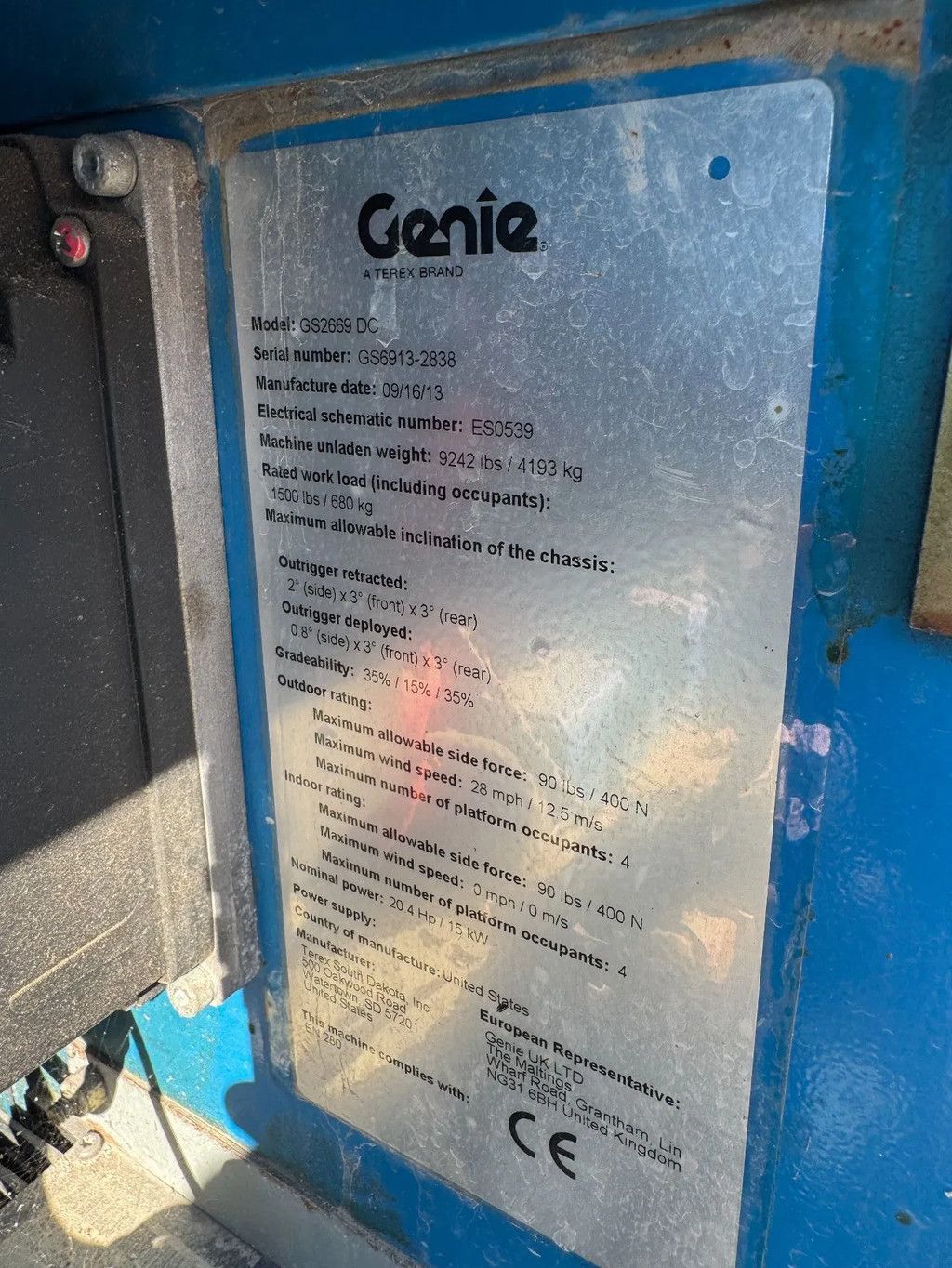 Genie GS2669DC Hoogwerker Schaarhoogwerker