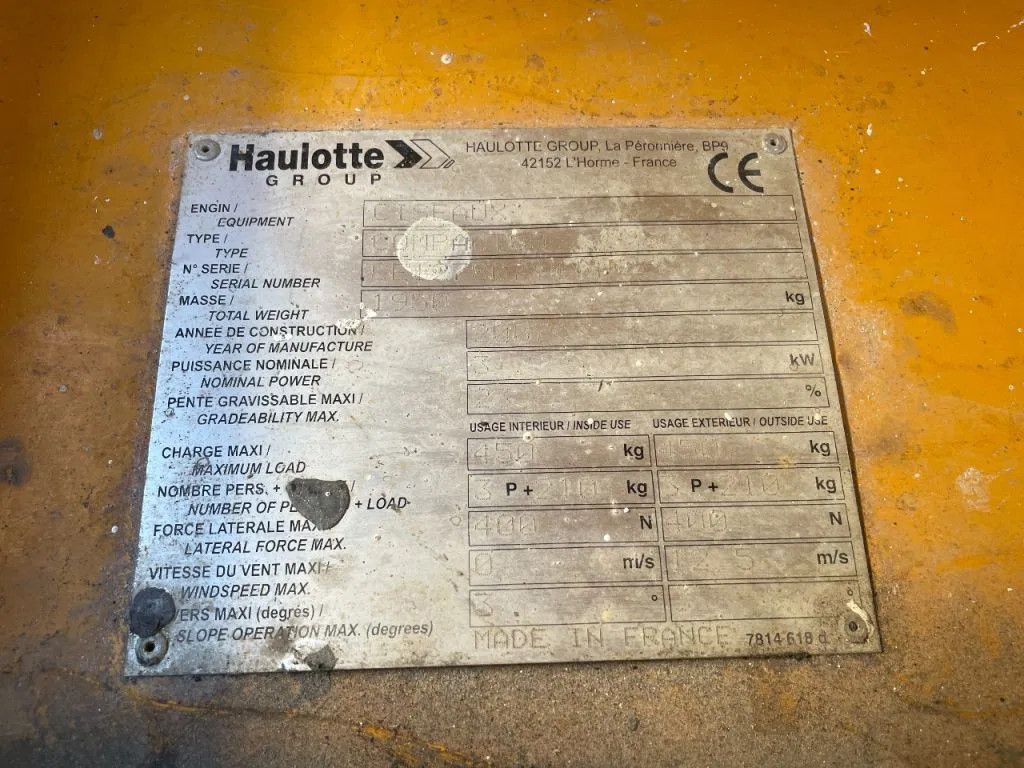 Haulotte Compact 8W Hoogwerker Schaarhoogwerker