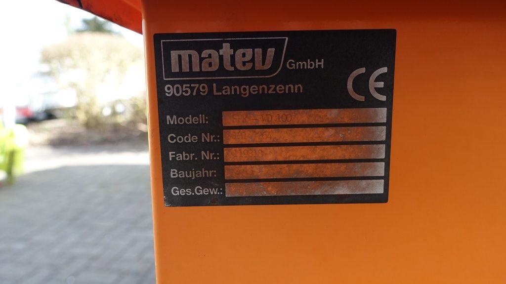 Matev SPR WD100 zand/zout strooier