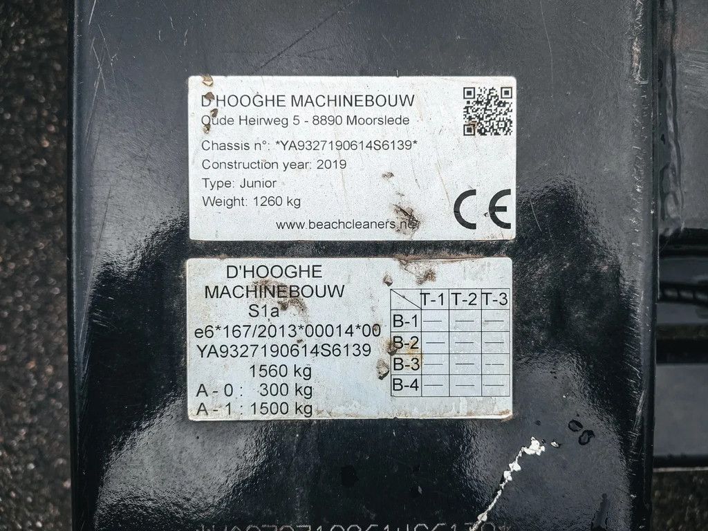 Overige Beachcleaner D'HOOGE, Junior