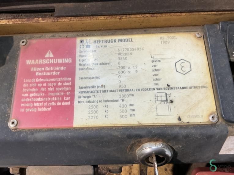 Heftrucks Diesel Hyster H 2.50 XL 1989