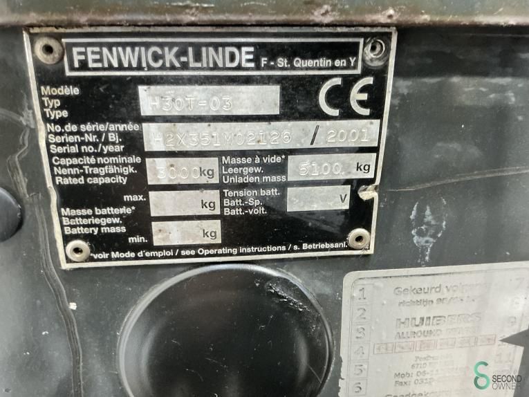 Forklifts LPG Linde H30T 2001