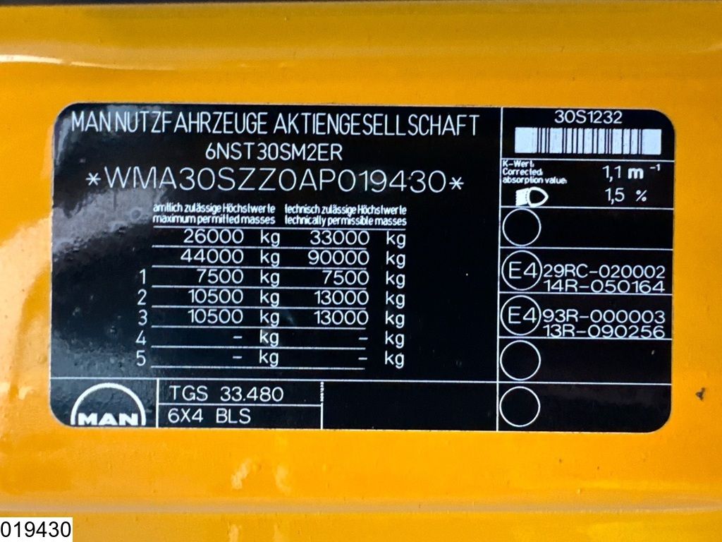 MAN TGS 33 480 6x4, EURO 4, Retarder