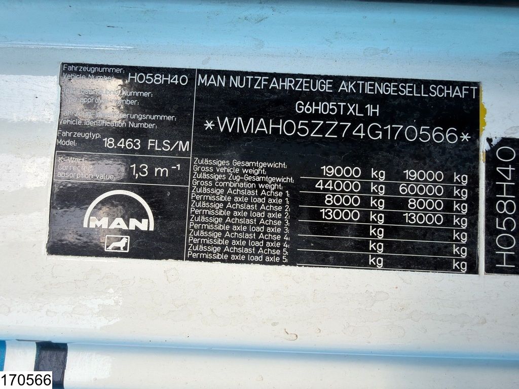 MAN TGA 18 460 EURO 3, Manual transmission, Hub reduction