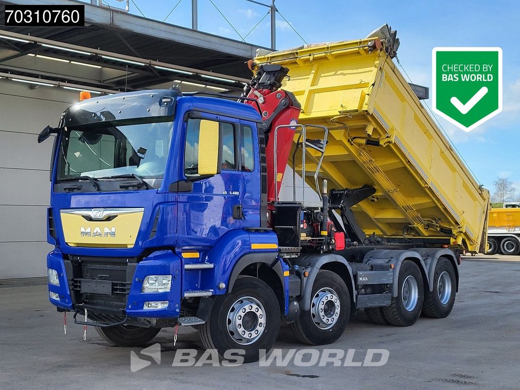 MAN TGS 35.480 8X4 HMF 2243-Z2 Crane Kran Tipper Euro 6