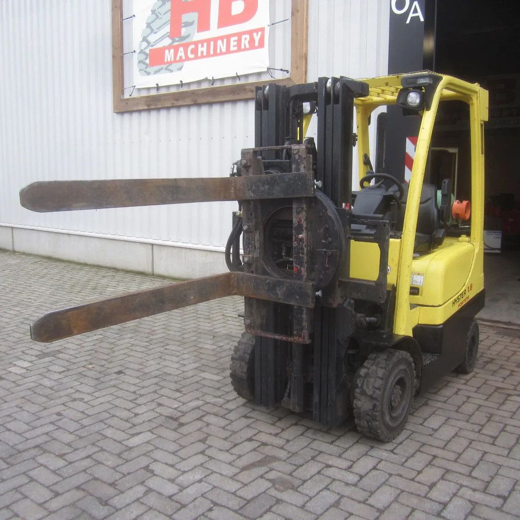 Hyster H 1.8 FT, LPG-gas, triplo, side shift, kistenkantelaar.